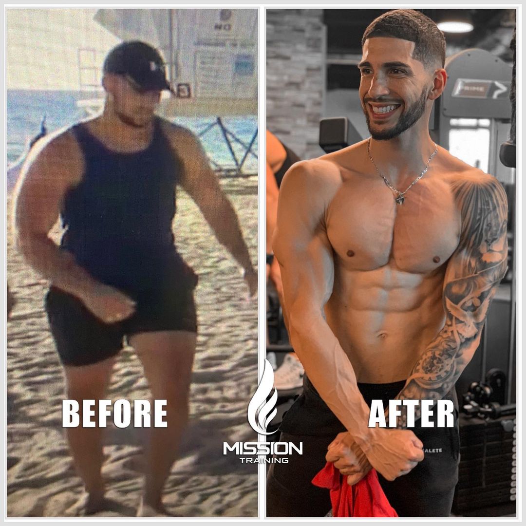Client transformation — lean muscle gain